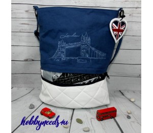 Stickserie - London Line Art inkl. Anhänger & Tasche ITH